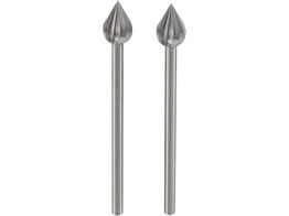 Proxxon - Wolfram-Vanadium Flame shaped milling cutters - Shank O2 35 mm - 6 mm  2pc 