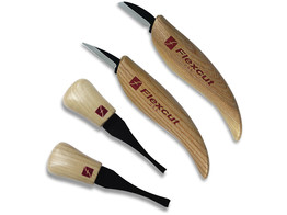 Flexcut - Beginner s set with palm and wood carving knives  4pc 