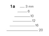 Pfeil - Gekropte beitel - 1a - 3 mm